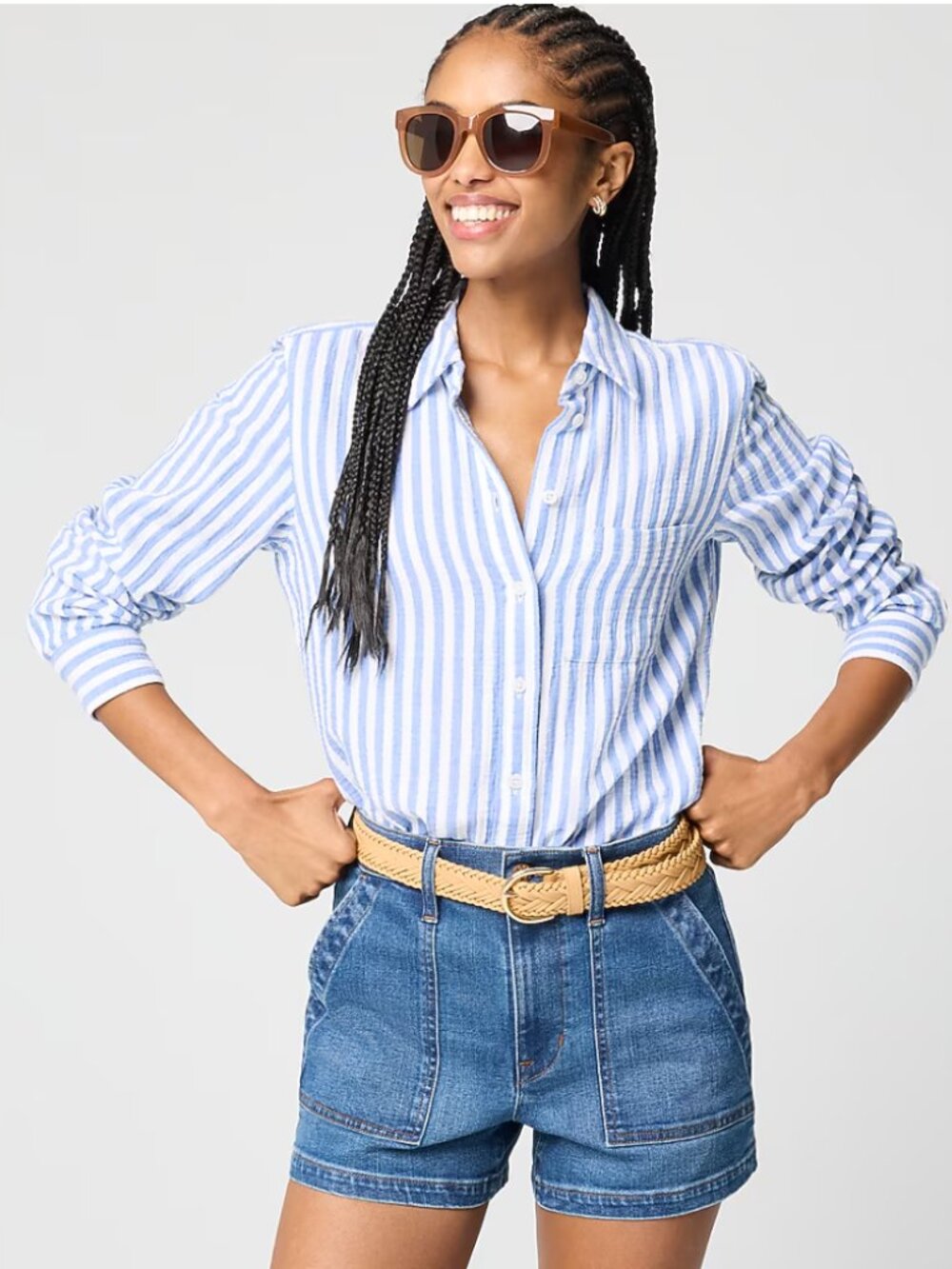 NWOT! J Crew Women's Gauze Button-Up Shirt - Size S - Picture 6 of 6